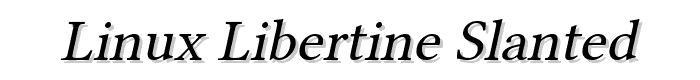 Linux Libertine Slanted font
